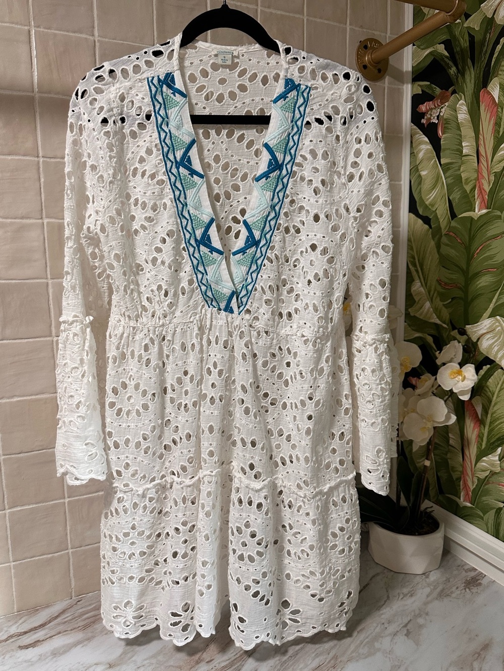 Sundance White Eyelet Dress / Swim Coverup